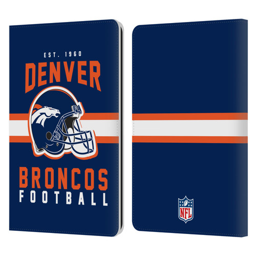 NFL Denver Broncos Graphics Helmet Typography Leather Book Wallet Case Cover For Amazon Kindle Paperwhite 1 / 2 / 3