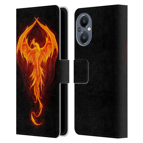 Christos Karapanos Dark Hours Dragon Phoenix Leather Book Wallet Case Cover For OnePlus Nord N20 5G