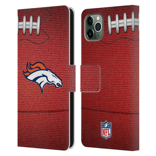 NFL Denver Broncos Graphics Football Leather Book Wallet Case Cover For Apple iPhone 11 Pro Max