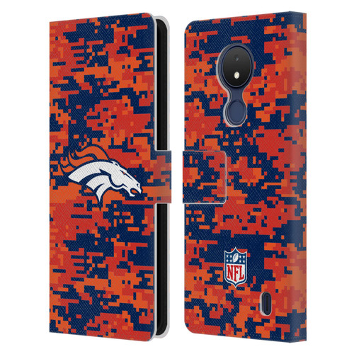 NFL Denver Broncos Graphics Digital Camouflage Leather Book Wallet Case Cover For Nokia C21