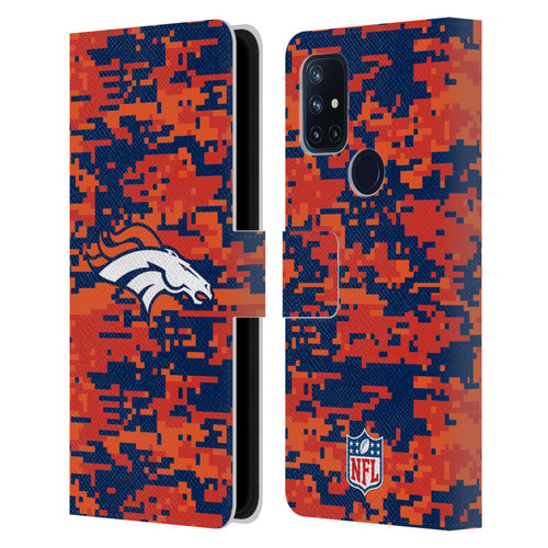 NFL Denver Broncos Graphics Digital Camouflage Leather Book Wallet Case Cover For OnePlus Nord N10 5G