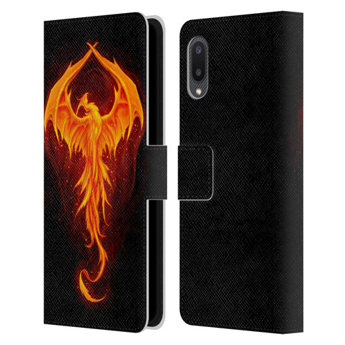 Christos Karapanos Dark Hours Dragon Phoenix Leather Book Wallet Case Cover For Samsung Galaxy A02/M02 (2021)