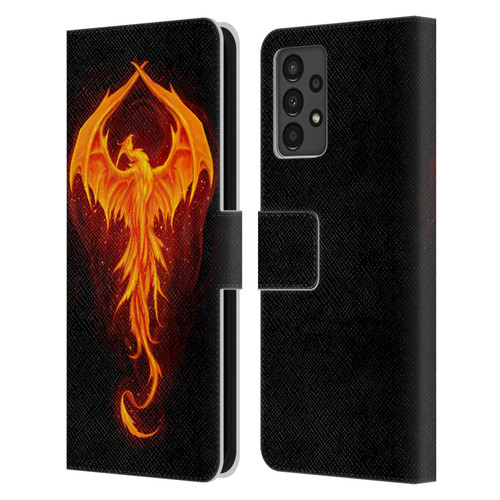 Christos Karapanos Dark Hours Dragon Phoenix Leather Book Wallet Case Cover For Samsung Galaxy A13 (2022)
