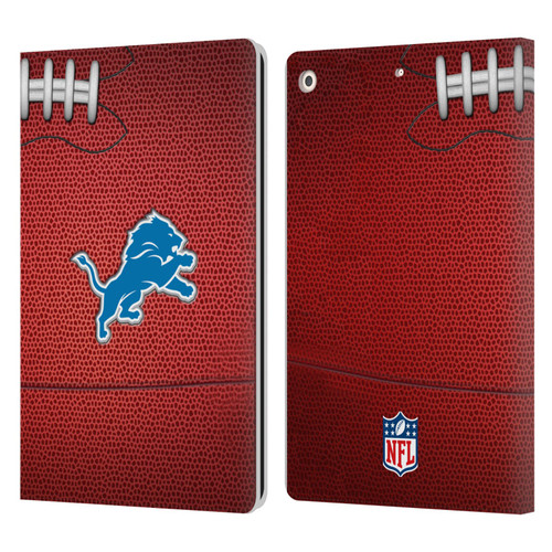 NFL Detroit Lions Graphics Football Leather Book Wallet Case Cover For Apple iPad 10.2 2019/2020/2021