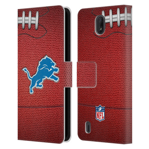 NFL Detroit Lions Graphics Football Leather Book Wallet Case Cover For Nokia C01 Plus/C1 2nd Edition