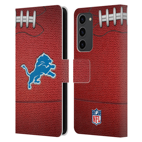 NFL Detroit Lions Graphics Football Leather Book Wallet Case Cover For Samsung Galaxy S23+ 5G