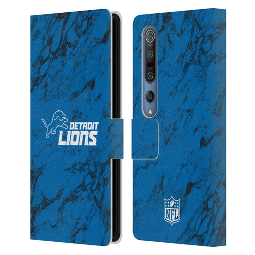 NFL Detroit Lions Graphics Coloured Marble Leather Book Wallet Case Cover For Xiaomi Mi 10 5G / Mi 10 Pro 5G