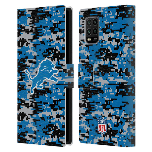 NFL Detroit Lions Graphics Digital Camouflage Leather Book Wallet Case Cover For Xiaomi Mi 10 Lite 5G