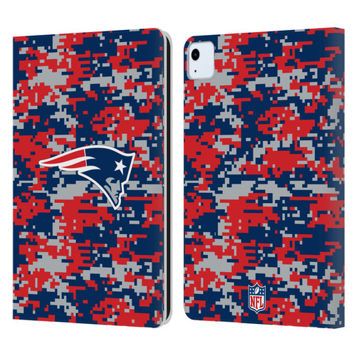 NFL New England Patriots Graphics Digital Camouflage Leather Book Wallet Case Cover For Apple iPad Air 2020 / 2022