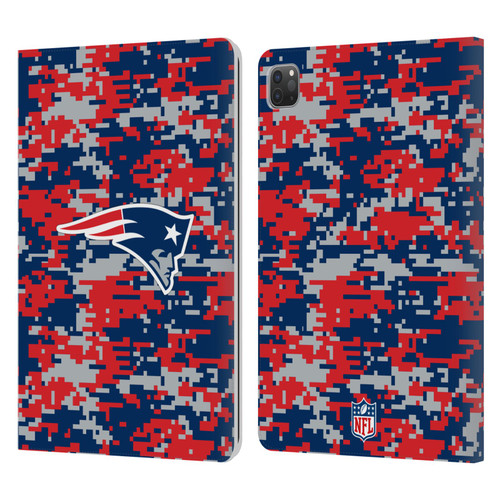 NFL New England Patriots Graphics Digital Camouflage Leather Book Wallet Case Cover For Apple iPad Pro 11 2020 / 2021 / 2022