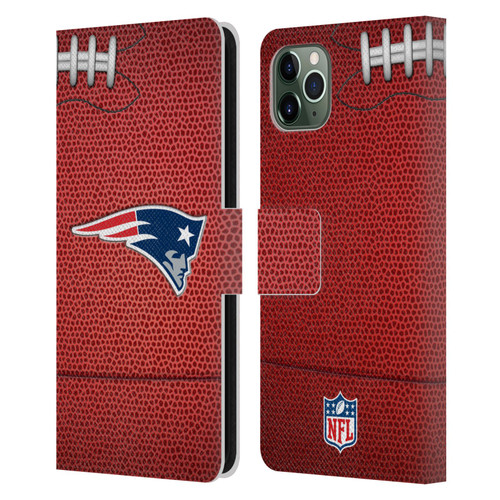 NFL New England Patriots Graphics Football Leather Book Wallet Case Cover For Apple iPhone 11 Pro Max