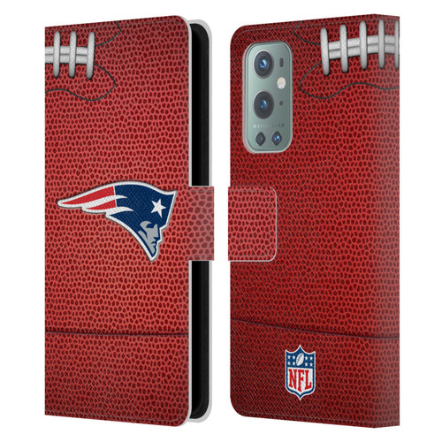 NFL New England Patriots Graphics Football Leather Book Wallet Case Cover For OnePlus 9