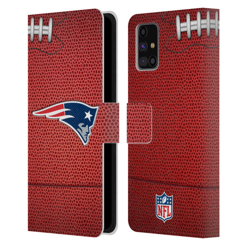 NFL New England Patriots Graphics Football Leather Book Wallet Case Cover For Samsung Galaxy M31s (2020)