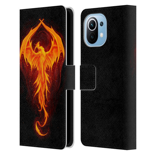 Christos Karapanos Dark Hours Dragon Phoenix Leather Book Wallet Case Cover For Xiaomi Mi 11