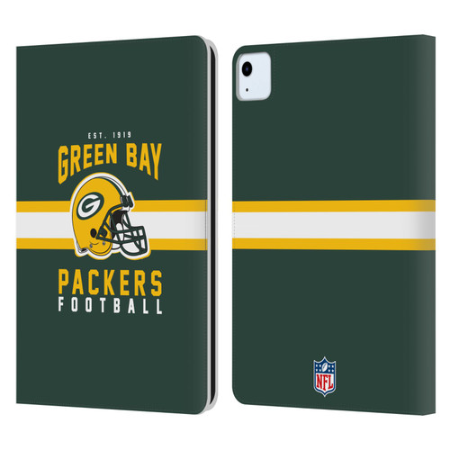 NFL Green Bay Packers Graphics Helmet Typography Leather Book Wallet Case Cover For Apple iPad Air 2020 / 2022