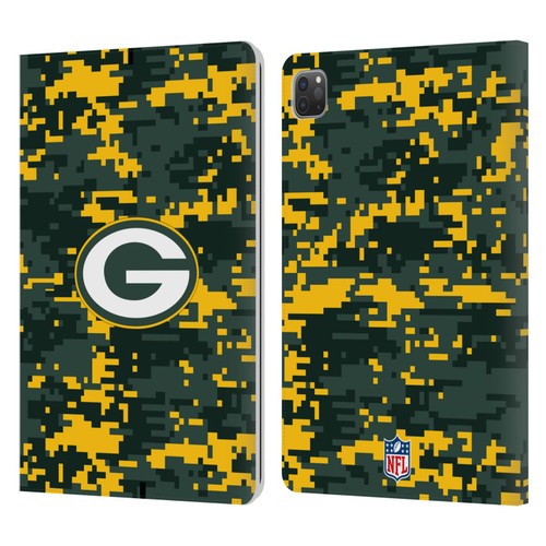 NFL Green Bay Packers Graphics Digital Camouflage Leather Book Wallet Case Cover For Apple iPad Pro 11 2020 / 2021 / 2022