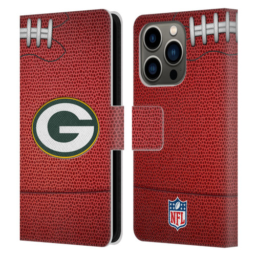 NFL Green Bay Packers Graphics Football Leather Book Wallet Case Cover For Apple iPhone 14 Pro