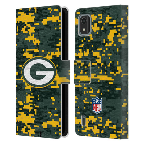 NFL Green Bay Packers Graphics Digital Camouflage Leather Book Wallet Case Cover For Nokia C2 2nd Edition