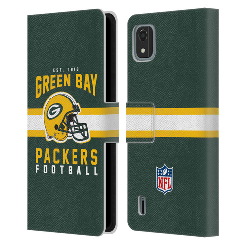 NFL Green Bay Packers Graphics Helmet Typography Leather Book Wallet Case Cover For Nokia C2 2nd Edition