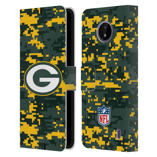 NFL Green Bay Packers Graphics Digital Camouflage Leather Book Wallet Case Cover For Nokia C10 / C20