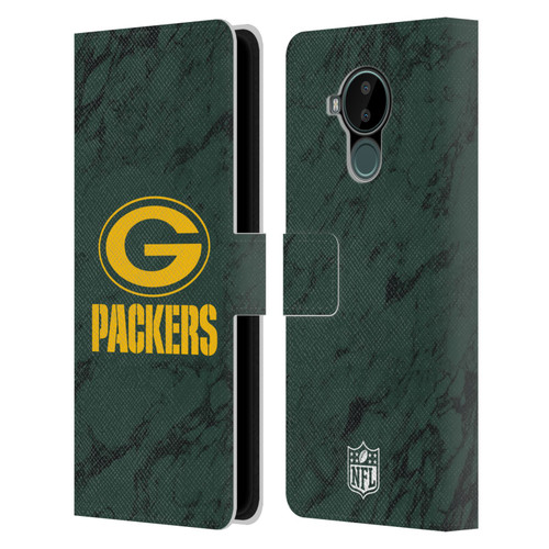 NFL Green Bay Packers Graphics Coloured Marble Leather Book Wallet Case Cover For Nokia C30