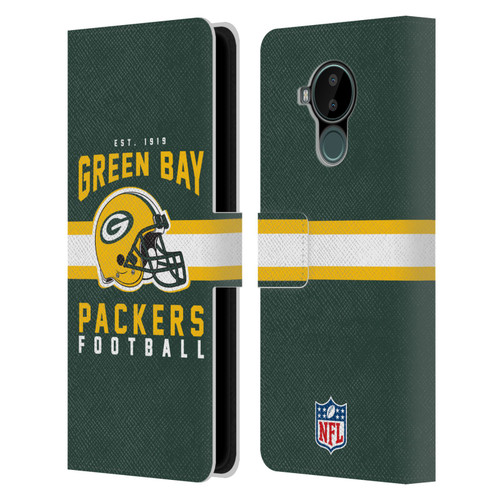 NFL Green Bay Packers Graphics Helmet Typography Leather Book Wallet Case Cover For Nokia C30