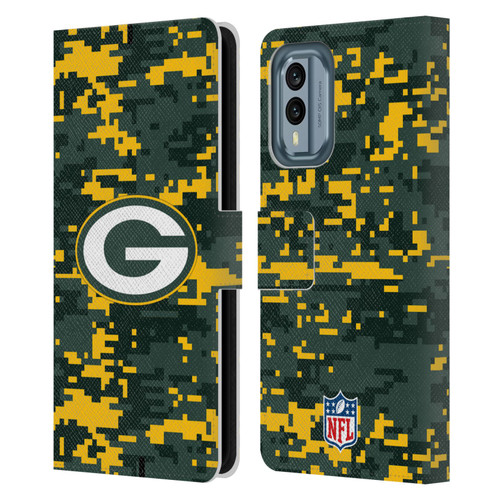 NFL Green Bay Packers Graphics Digital Camouflage Leather Book Wallet Case Cover For Nokia X30