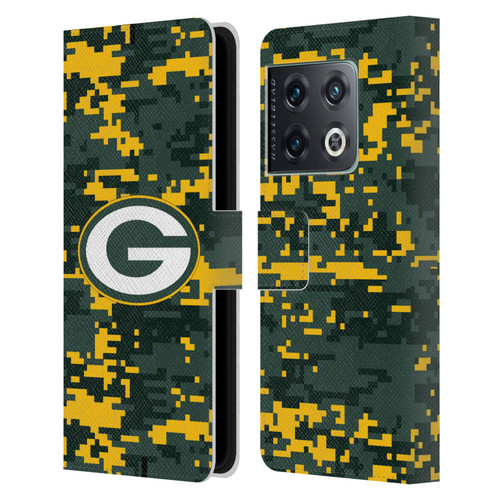 NFL Green Bay Packers Graphics Digital Camouflage Leather Book Wallet Case Cover For OnePlus 10 Pro