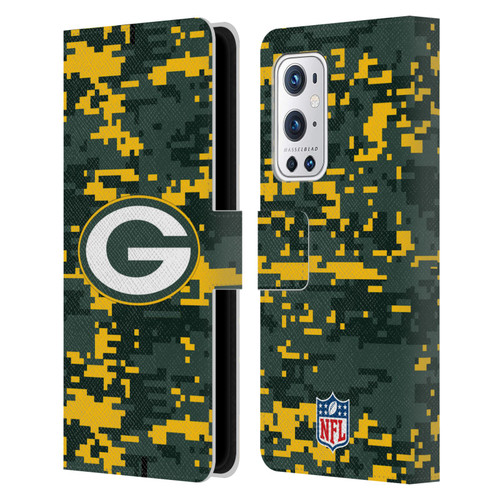 NFL Green Bay Packers Graphics Digital Camouflage Leather Book Wallet Case Cover For OnePlus 9 Pro