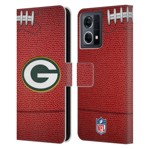 NFL Green Bay Packers Graphics Football Leather Book Wallet Case Cover For OPPO Reno8 4G