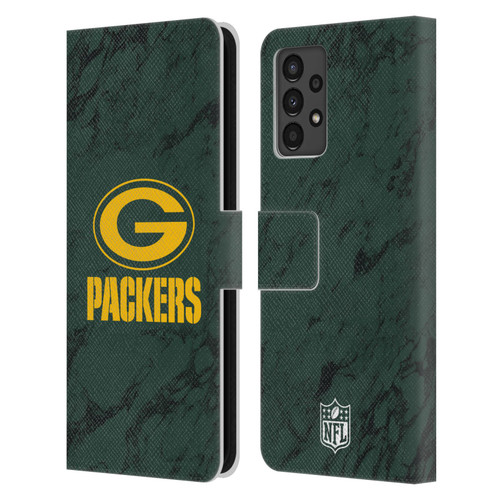 NFL Green Bay Packers Graphics Coloured Marble Leather Book Wallet Case Cover For Samsung Galaxy A13 (2022)