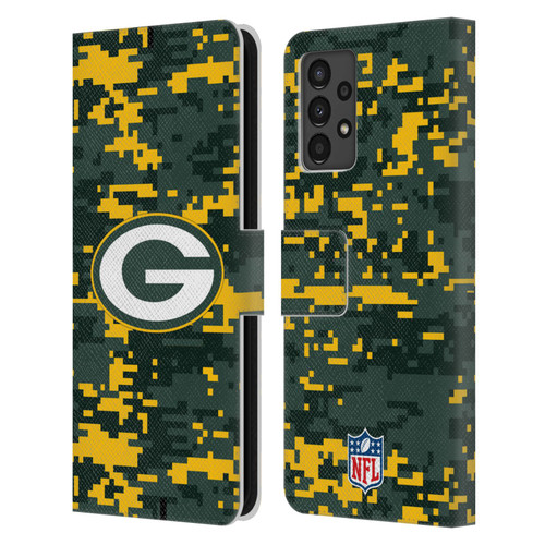 NFL Green Bay Packers Graphics Digital Camouflage Leather Book Wallet Case Cover For Samsung Galaxy A13 (2022)