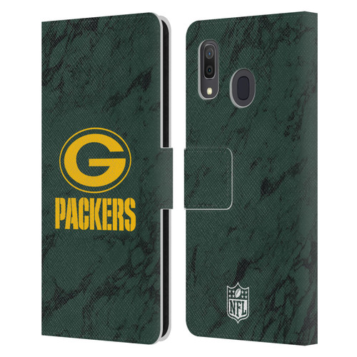 NFL Green Bay Packers Graphics Coloured Marble Leather Book Wallet Case Cover For Samsung Galaxy A33 5G (2022)