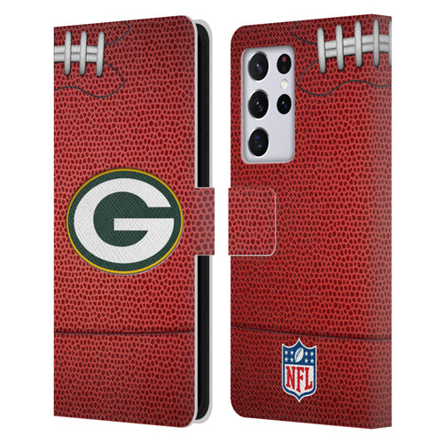 NFL Green Bay Packers Graphics Football Leather Book Wallet Case Cover For Samsung Galaxy S21 Ultra 5G