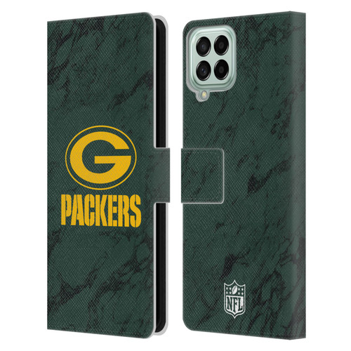 NFL Green Bay Packers Graphics Coloured Marble Leather Book Wallet Case Cover For Samsung Galaxy M53 (2022)