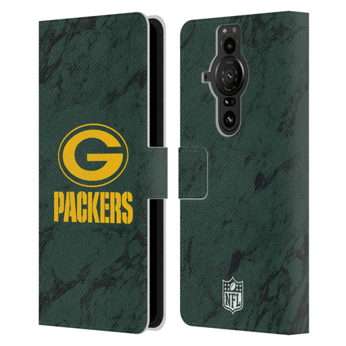 NFL Green Bay Packers Graphics Coloured Marble Leather Book Wallet Case Cover For Sony Xperia Pro-I