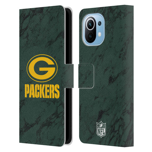 NFL Green Bay Packers Graphics Coloured Marble Leather Book Wallet Case Cover For Xiaomi Mi 11