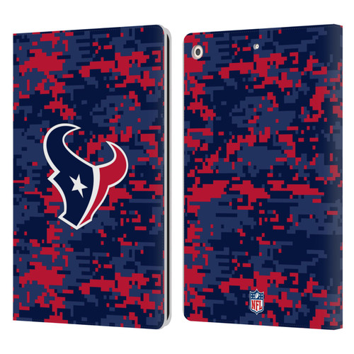 NFL Houston Texans Graphics Digital Camouflage Leather Book Wallet Case Cover For Apple iPad 10.2 2019/2020/2021