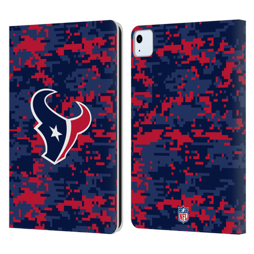 NFL Houston Texans Graphics Digital Camouflage Leather Book Wallet Case Cover For Apple iPad Air 2020 / 2022