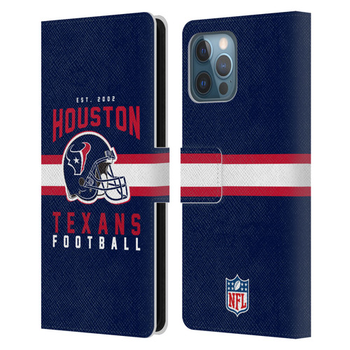 NFL Houston Texans Graphics Helmet Typography Leather Book Wallet Case Cover For Apple iPhone 12 Pro Max