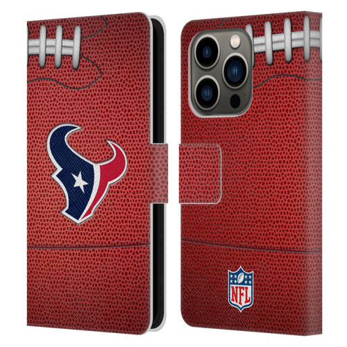 NFL Houston Texans Graphics Football Leather Book Wallet Case Cover For Apple iPhone 14 Pro