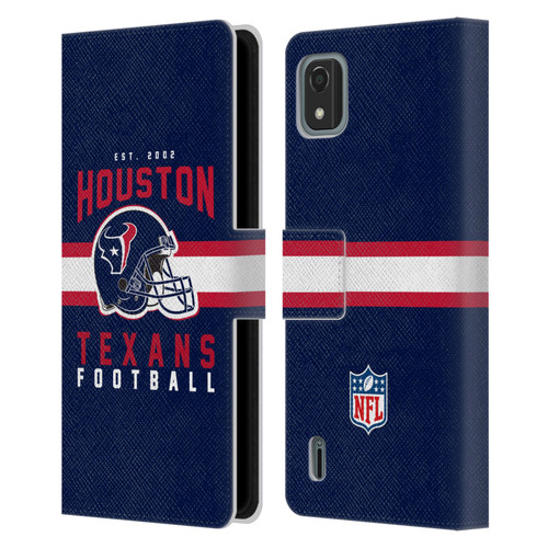 NFL Houston Texans Graphics Helmet Typography Leather Book Wallet Case Cover For Nokia C2 2nd Edition