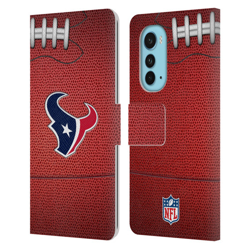 NFL Houston Texans Graphics Football Leather Book Wallet Case Cover For Motorola Edge (2022)