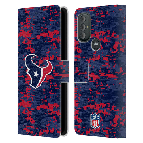 NFL Houston Texans Graphics Digital Camouflage Leather Book Wallet Case Cover For Motorola Moto G10 / Moto G20 / Moto G30