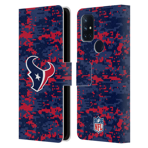 NFL Houston Texans Graphics Digital Camouflage Leather Book Wallet Case Cover For OnePlus Nord N10 5G