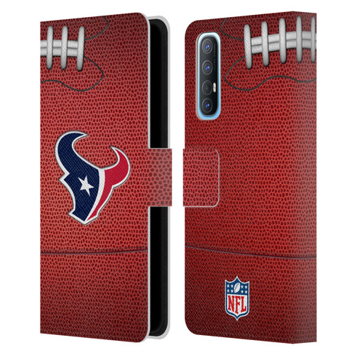 NFL Houston Texans Graphics Football Leather Book Wallet Case Cover For OPPO Find X2 Neo 5G
