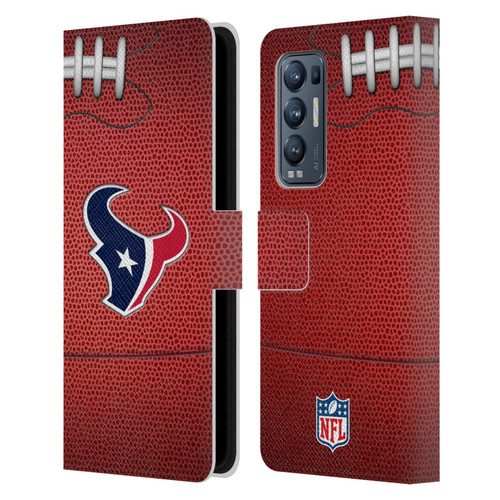 NFL Houston Texans Graphics Football Leather Book Wallet Case Cover For OPPO Find X3 Neo / Reno5 Pro+ 5G