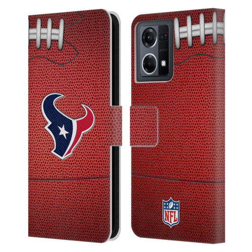 NFL Houston Texans Graphics Football Leather Book Wallet Case Cover For OPPO Reno8 4G