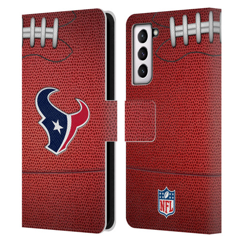 NFL Houston Texans Graphics Football Leather Book Wallet Case Cover For Samsung Galaxy S21 5G