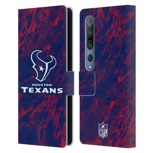 NFL Houston Texans Graphics Coloured Marble Leather Book Wallet Case Cover For Xiaomi Mi 10 5G / Mi 10 Pro 5G